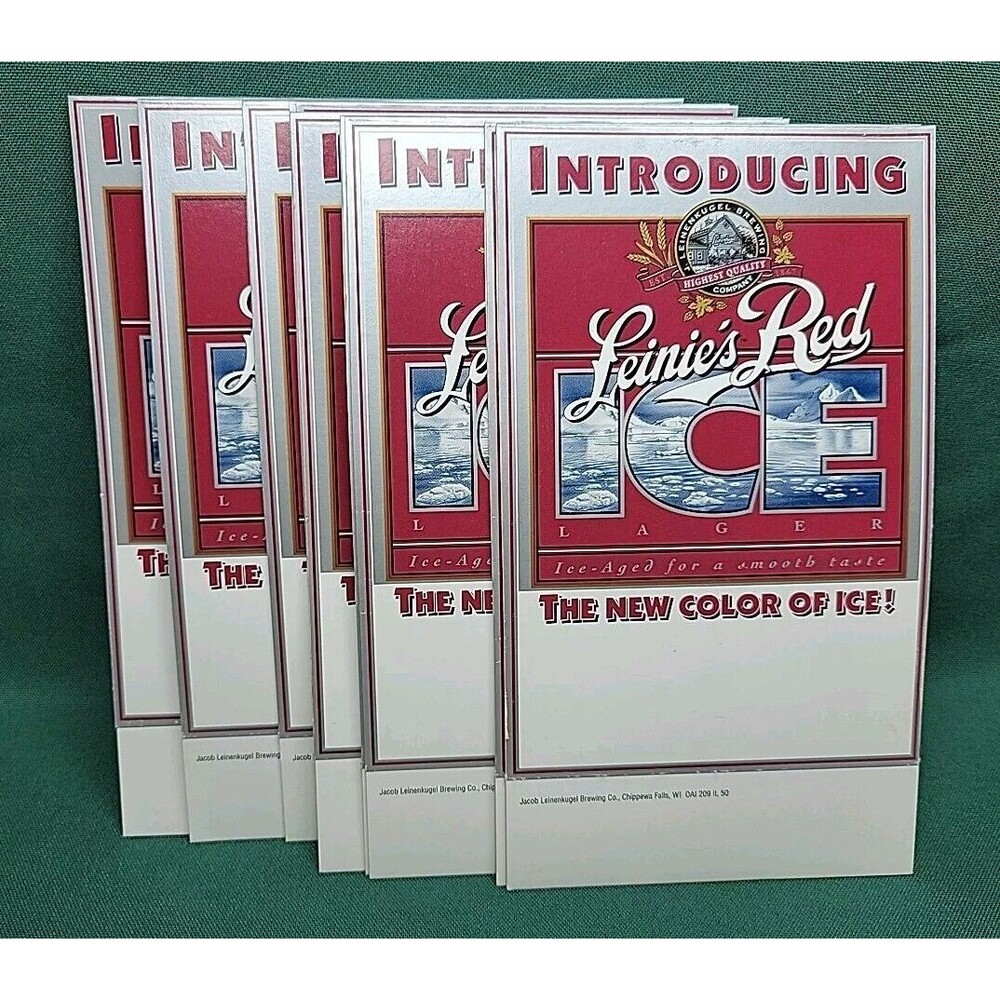 Vintage Leinenkugels Red Ice Lager Beer Table Tent Advertising Lot Of 10 Leinies